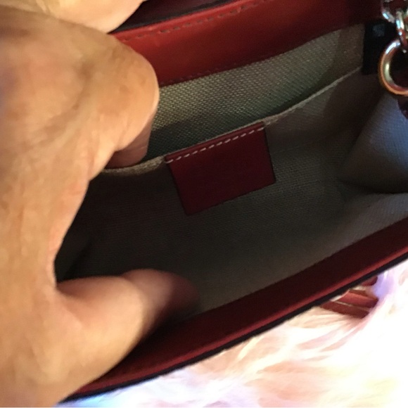 🔥🧡EUC GUCCI Horsebit Microguccissima Red Calfskin Crossbody Bag - Picture 8 of 11